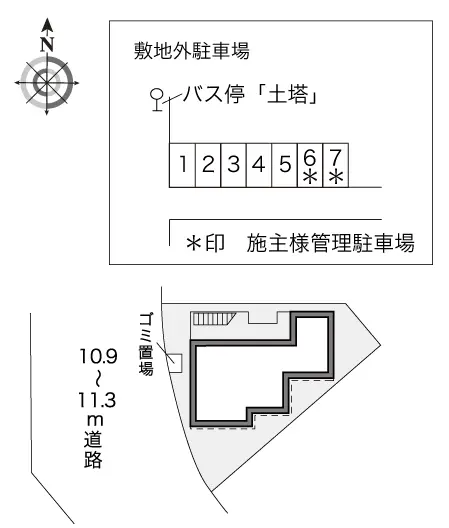 ★手数料０円★堺市中区土塔町　月極駐車場（LP）